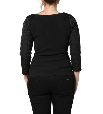 Dolce & Gabbana Lace-trimmed Blazer In Black