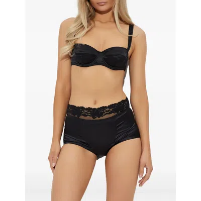 Dolce & Gabbana Lace-trimmed Briefs In Black