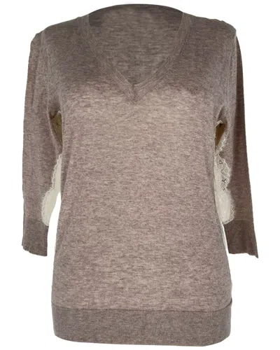 Pre-owned Dolce & Gabbana Lace-trimmed Sweater