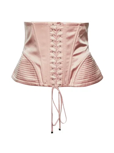 Pre-owned Dolce & Gabbana Lace-up Corset In Pink