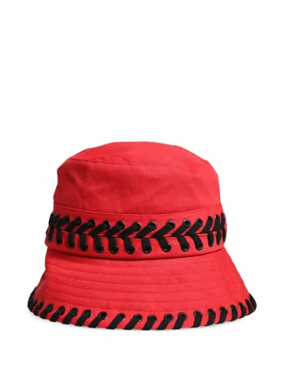 Dolce & Gabbana Hat9798 Lace-trimmed Polyester Bucket Hat In Multi