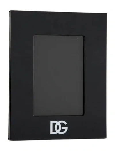 Pre-owned Dolce & Gabbana Lacquered Wood Picture Frame W/ Tags In Black