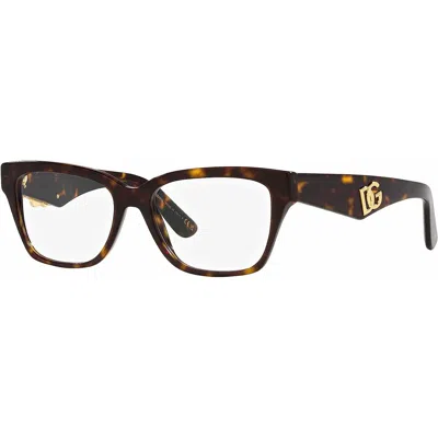 Dolce & Gabbana Ladies' Spectacle Frame  Dg 3370 Gbby2 In Brown