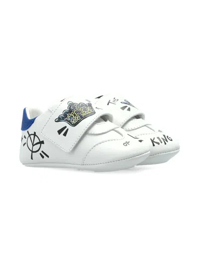 Dolce & Gabbana Babies' Lamb Skin Trainers In White