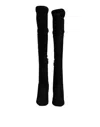 Dolce & Gabbana Suede Knee High Boots Block Heel In Multi