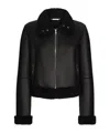 Dolce & Gabbana Lambskin Biker Jacket In Black