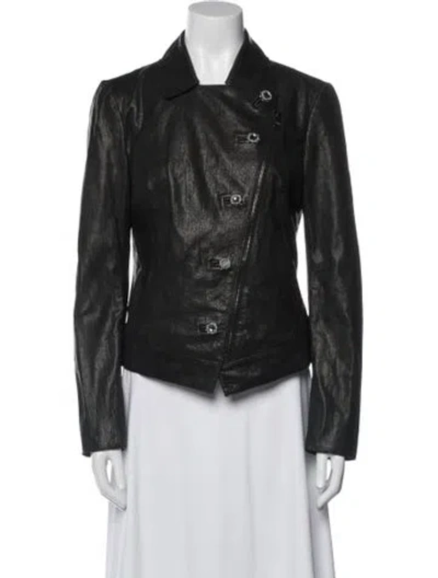 Pre-owned Dolce & Gabbana Lambskin Biker Jacket In Multi