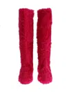 Dolce & Gabbana Lambskin Fur Boot In Pink
