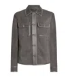 Dolce & Gabbana Lambskin Perforated Jacket In Gray