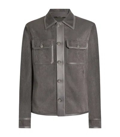 DOLCE & GABBANA LAMBSKIN PERFORATED JACKET