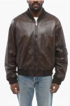 Dolce & Gabbana Lambskin Zip-up Bomber Jacket