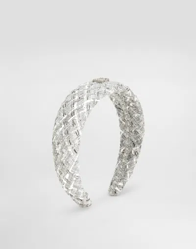 Dolce & Gabbana Lamé Bouclé Hairband In Multicolor