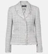 Dolce & Gabbana Tailored Jacket With Button Detailing And Frayed Edges In Grey