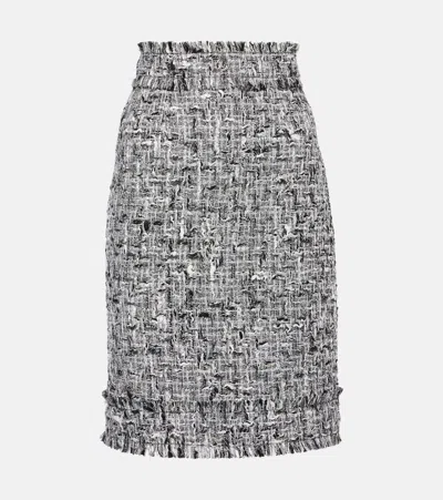 DOLCE & GABBANA LAMÉ MIDI SKIRT