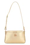 Dolce & Gabbana Laminate Leather Shoulder Bag In Gold