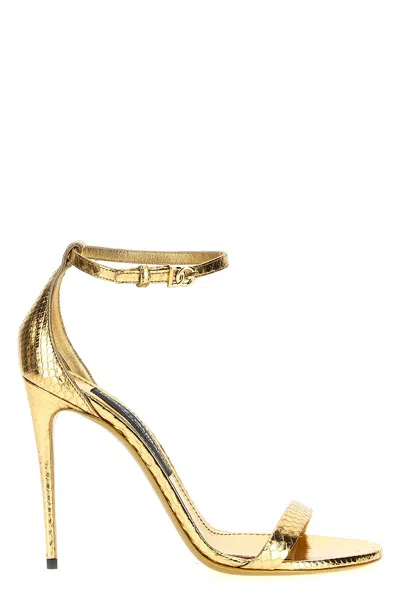 Dolce & Gabbana Laminated Python Sandals