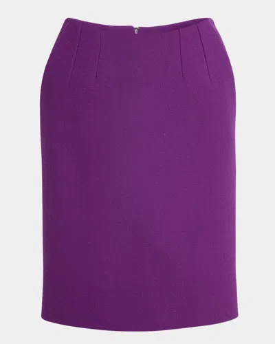 Dolce & Gabbana Lana Crepe Pencil Skirt In Violet