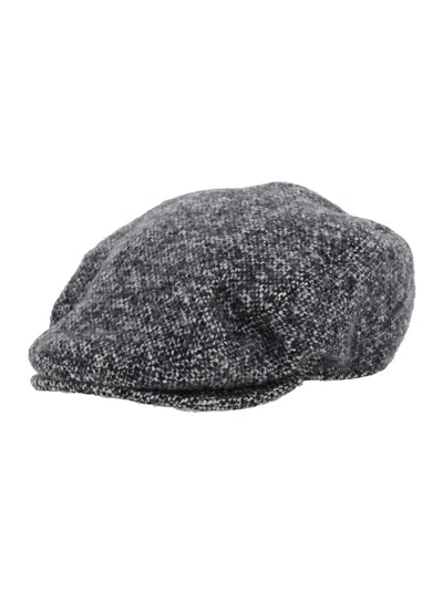 DOLCE & GABBANA GREY HAT WITH SHORT BRIM IN WOOL BLEND MAN