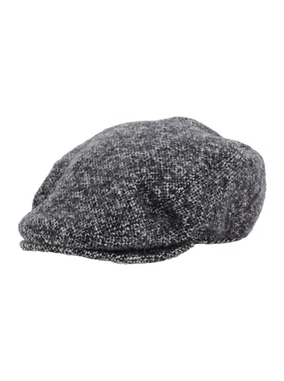 DOLCE & GABBANA GREY HAT WITH SHORT BRIM IN WOOL BLEND MAN