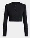 Dolce & Gabbana Cropped Single-breasted Wool Jacket In Black