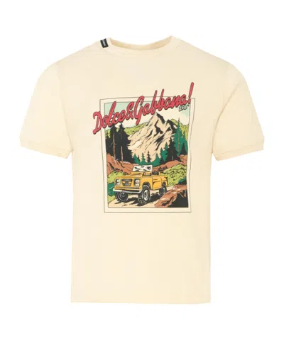 Dolce & Gabbana Kids' Landscape-print T-shirt In Neutral