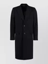 Dolce & Gabbana Lapel Collar Single-breasted Wool Coat In Black