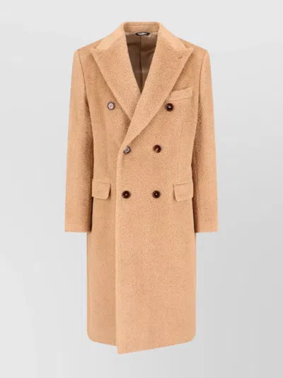 Dolce & Gabbana Lapel Detail Belt Flap Pockets Jacket In Pink