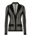 Dolce & Gabbana Single-breasted Mesh Jacket - Women's - Polyamide/cotton/polyestersilk In Black