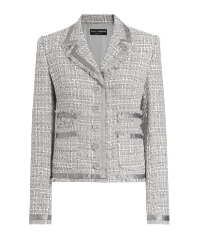 Dolce & Gabbana Lapel Long-sleeved Suit Jacket In Multicolor