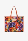 Dolce & Gabbana Floral-print Cotton-blend Shoulder Bag In Multicolor