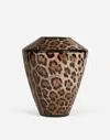 Dolce & Gabbana Large Amphora Porcelain Vase In Brown