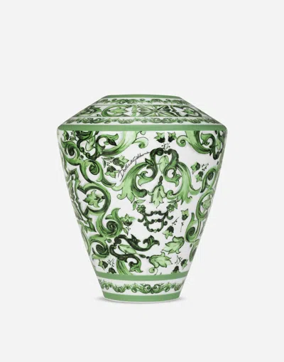 Dolce & Gabbana Large Amphora Porcelain Vase In Green