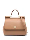 Dolce & Gabbana Large Sicily Tote Bag In Brown