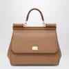Dolce & Gabbana Large Caramel Sicily Hand Bag In Brown