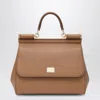 Dolce & Gabbana Large Caramel Sicily Hand Bag In Brown