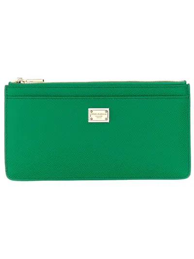 Dolce & Gabbana Large Card Holder In Green