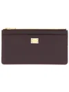 Dolce & Gabbana Big Card Holder "nameplate" In Brown