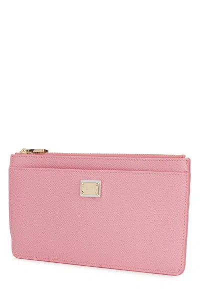 Dolce & Gabbana Large Card Holder In Pink