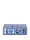 Dolce & Gabbana Large Decorated Trinket Box (25cm X 18.5cm) In Blue
