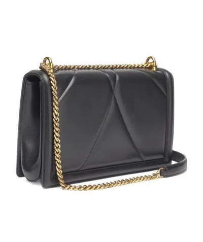 Dolce & Gabbana Large Devotion Shoulder Bag In Black