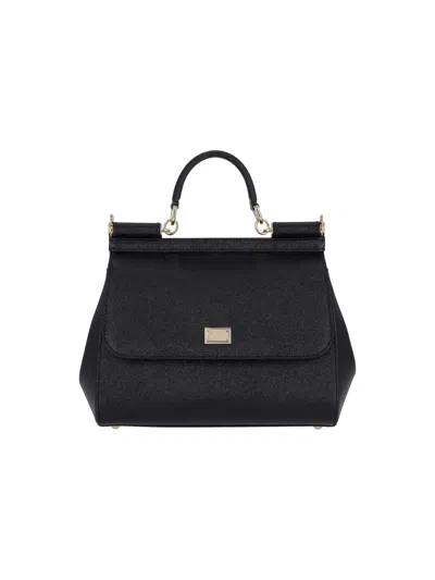 Dolce & Gabbana Large Handbag "sicily" In Black