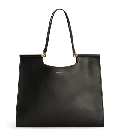 Dolce & Gabbana Large Leather Sicily Tote Bag