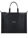Dolce & Gabbana Large Leather Tote Bag In Black