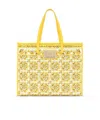 Dolce & Gabbana Yellow Majolica-print Canvas Large Tote Bag In Yellow