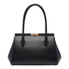 Dolce & Gabbana Black Calfskin Handbag With Snap Closure In Black