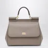 Dolce & Gabbana Large Mud Colour Sicily Hand Bag In Blue