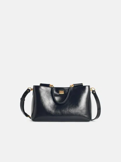 Dolce & Gabbana Large 'my Sicily' Black Leather Bag