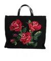 Dolce & Gabbana Large Patterned Tote Bag In Black