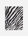 Dolce & Gabbana Large Ruled Notebook Leather Cover In Multicolor