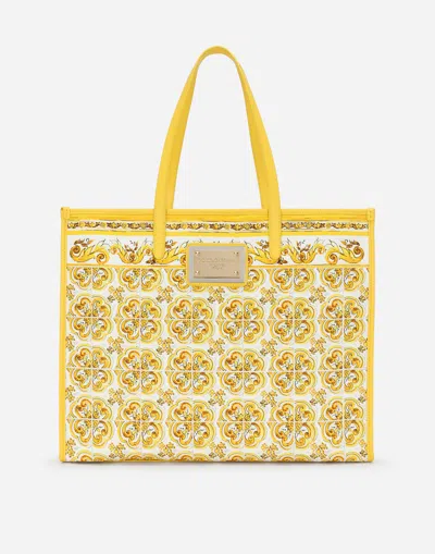 Dolce & Gabbana Large Shopper In Yellow